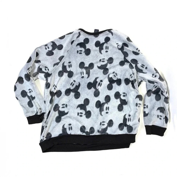 Disney Mickey Fuzzy Fleece Pullover Sweatshirt PJ Top - Picture 4 of 7